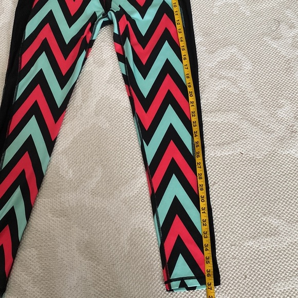 YAS Chevron & Mesh leggings - Picture 8 of 10